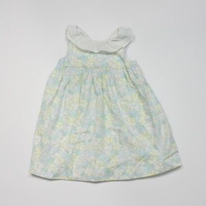Janie and Jack Floral Dress - White and Light Blue